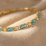 Pulseira Graciosa de Turquesa e Ouro