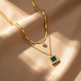 Conjunto de Joias de Esmeralda Dynasty