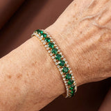 Pulseira Dourada Torcida de Esmeralda