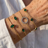 Conjunto de Pulseiras de Esmeralda Champs